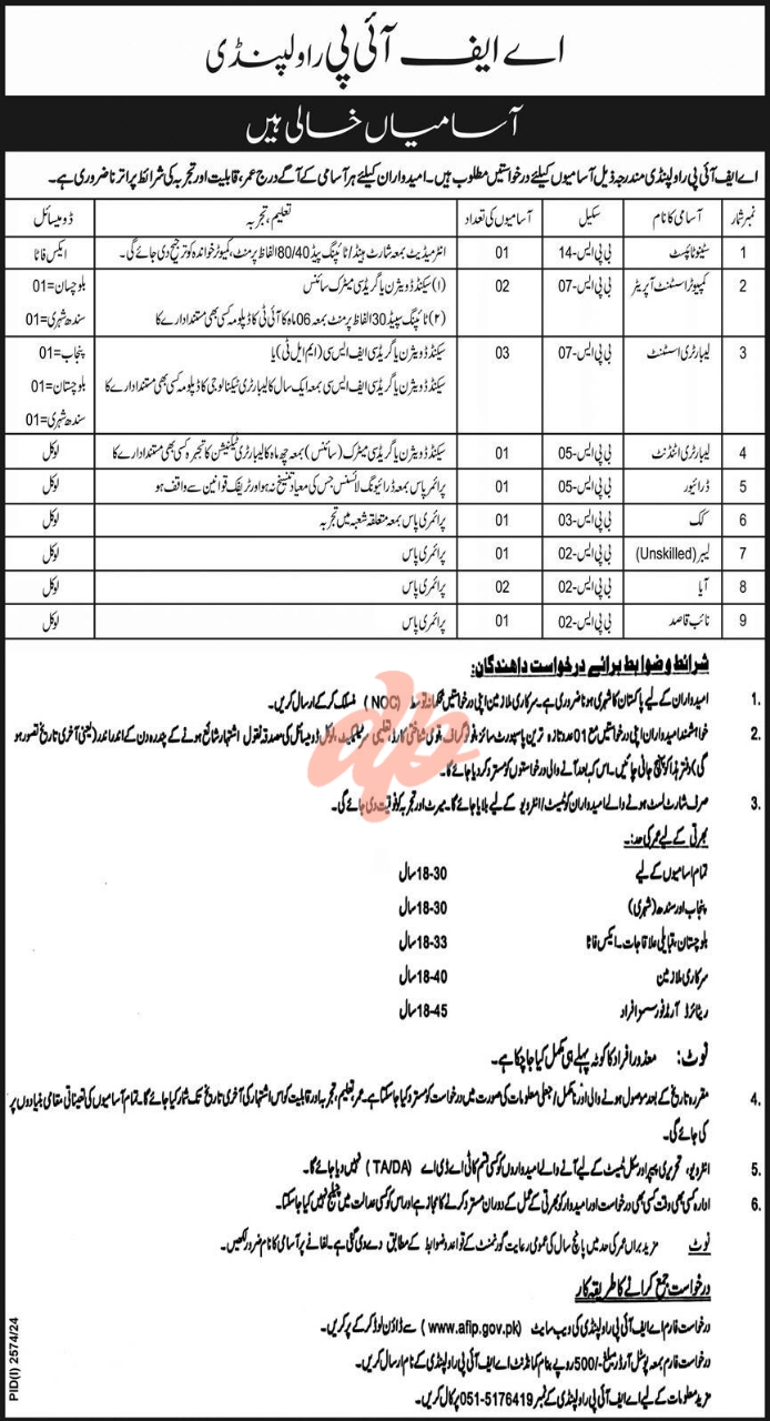 Latest Armed Forces Institute of Pathology AFIP Jobs 2024