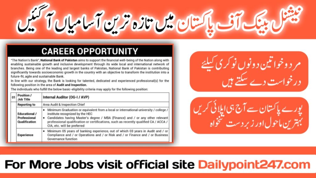 National Bank of Pakistan NBP Jobs 2024 Apply Online Position Available At National Bank of Pakistan NBP