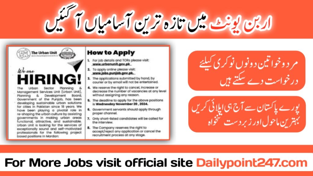 The Urban Unit Lahore Jobs 2024 Job Opportunities at The Urban Unit jobs 2024