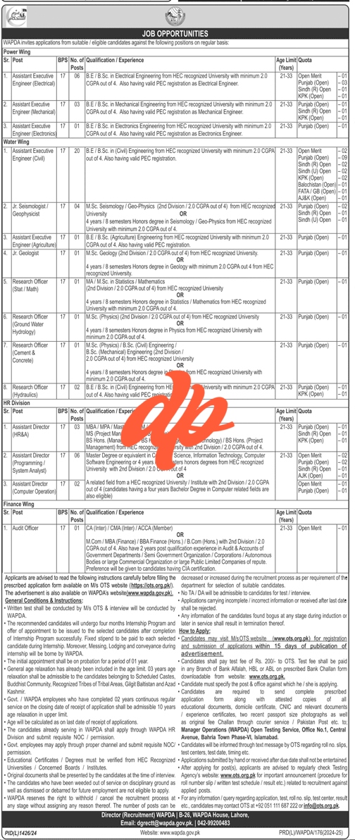 Water and Power Development Authority (WAPDA) Jobs in 2024 